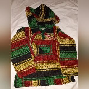 Multicolor Baja Joe Style Striped Kids Sweater